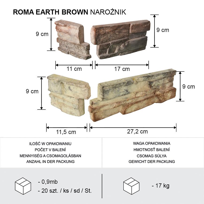 Levně Rohový kámen Roma earth brown bal=0,9mb