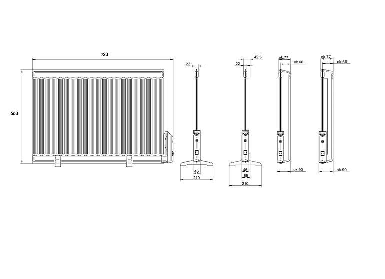 Elektrický olejový radiátor, 1500W 1316.154k