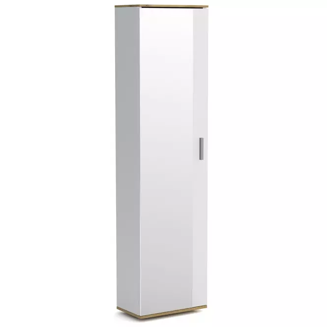 Šatní skříň Se Zrcadlem Justus 06 White/Oak Artisan