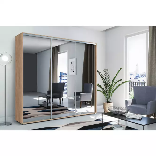 Šatní skříň Jagoda A31 250 Zrcadlo Craft Zlatý,5