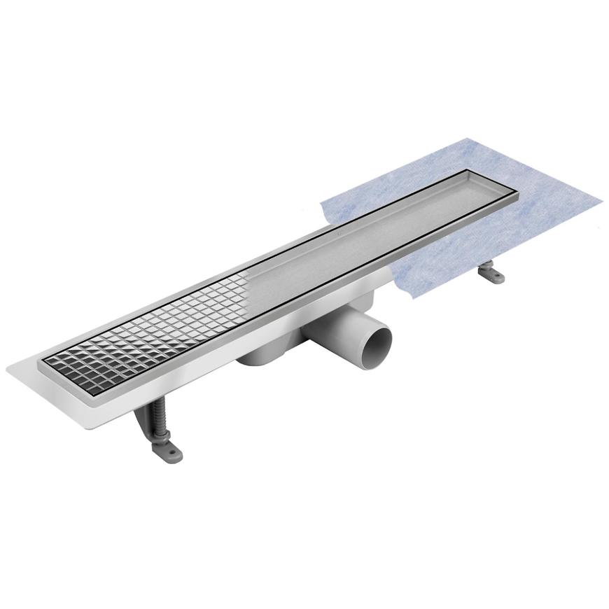 Sprchový žlab liniový Deplex Inox dlazba/satyna 1000
