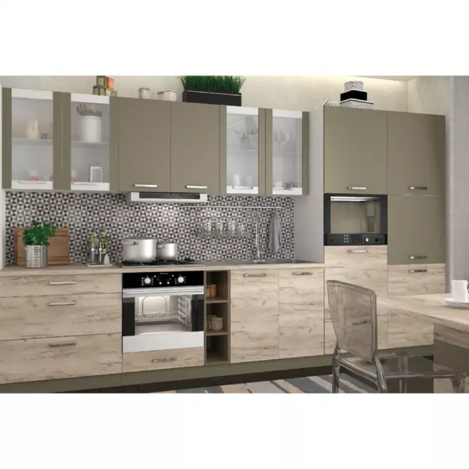 Kuchyňská skříňka Charlotte 40uc Latte/Oak Grey Craft,3