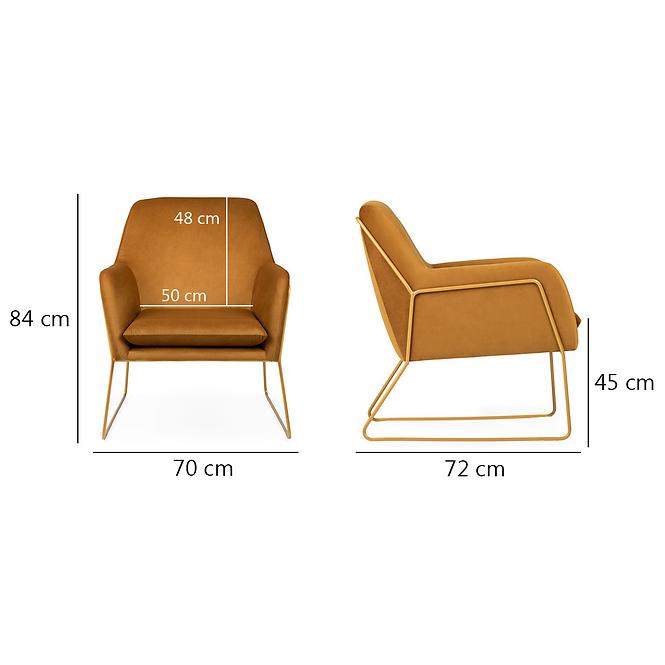 Kreslo Milan Bluvel 68/zlate,8