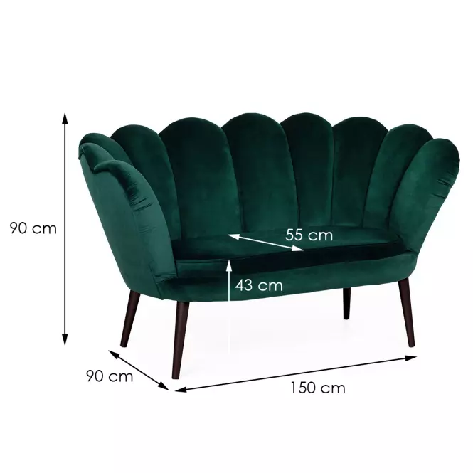 Sofa Tristan Bluvel 78/venge,2