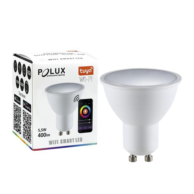 Wi-Fi Smart LED žárovka Polux 5,5W GU10 2700-6500K,3
