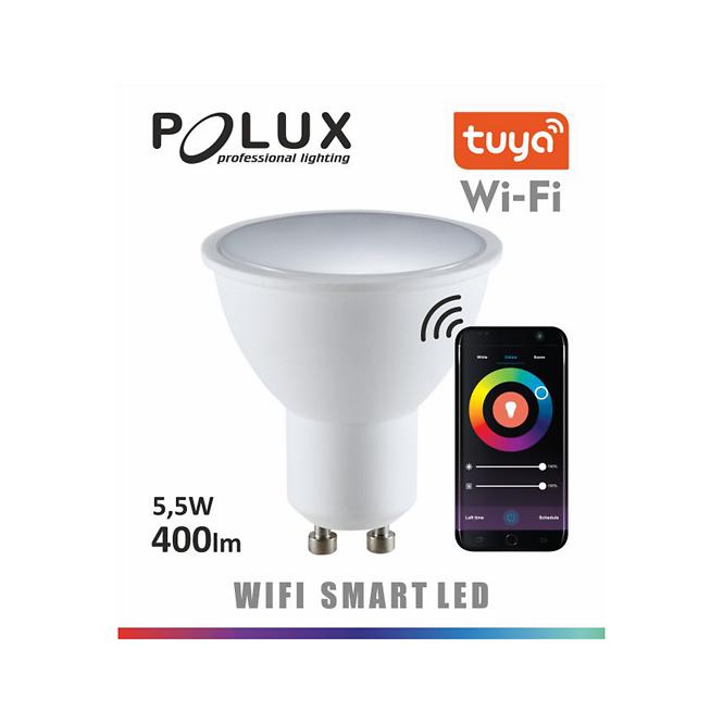 Wi-Fi Smart LED žárovka Polux 5,5W GU10 2700-6500K,4
