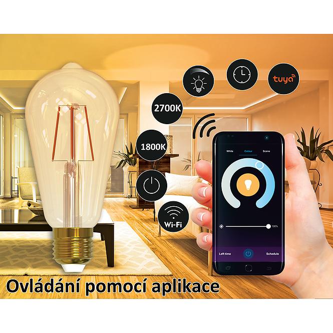 Wi-Fi Smart LED žárovka Polux G45 5W E14 2700-6500K,9