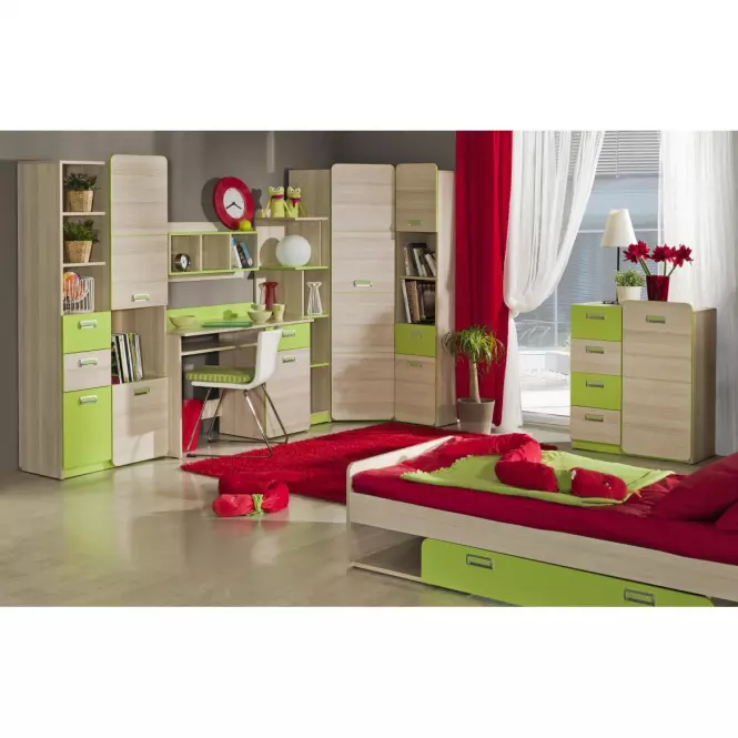 Regál Lorento 80cm Jasan/Zie
