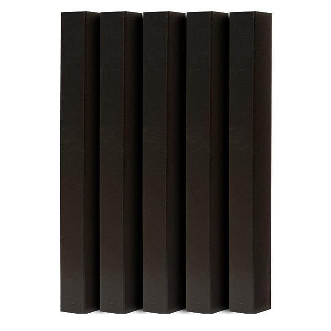 3D Dekorační lamely 4-stranné černý mat 19x29x2,75 m 