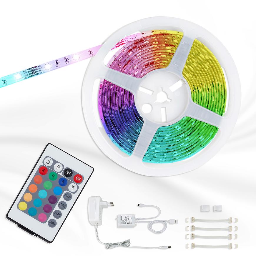 Levně Flexibilní RGB-LED pásek, bílý, 150x RGB-LED, délka 5m
