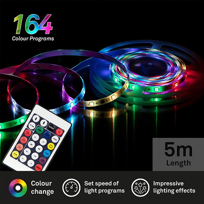 Flexibilní RGB-LED pásek, digitalní, 150x RGB-LED, délka 5m