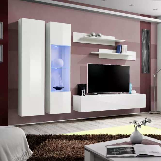 Vitrína Fly 42+sklo bílá+LED