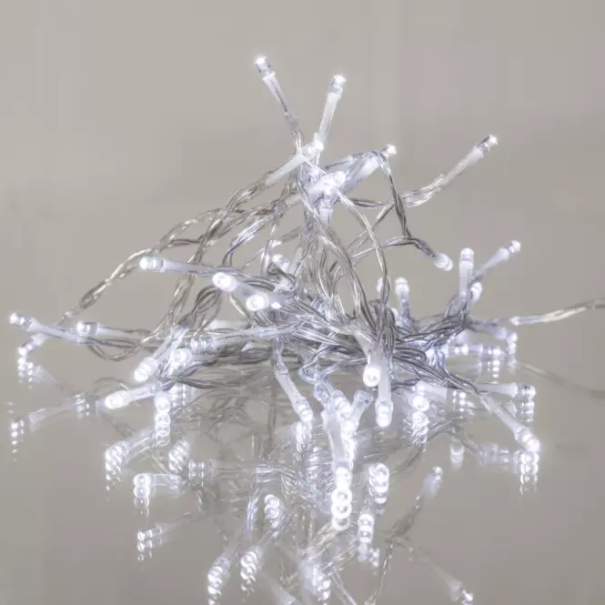 Světelný řetez 50led 5m+0,3m 3xAA bílé sv.