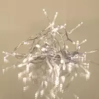 Světelný řetez 50 Led 5m+0,3m 3xaa teplé sv.