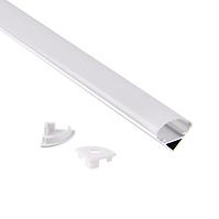 Rohový hliníkový profil pro LED pásky, délka 1 m, barva: satyna