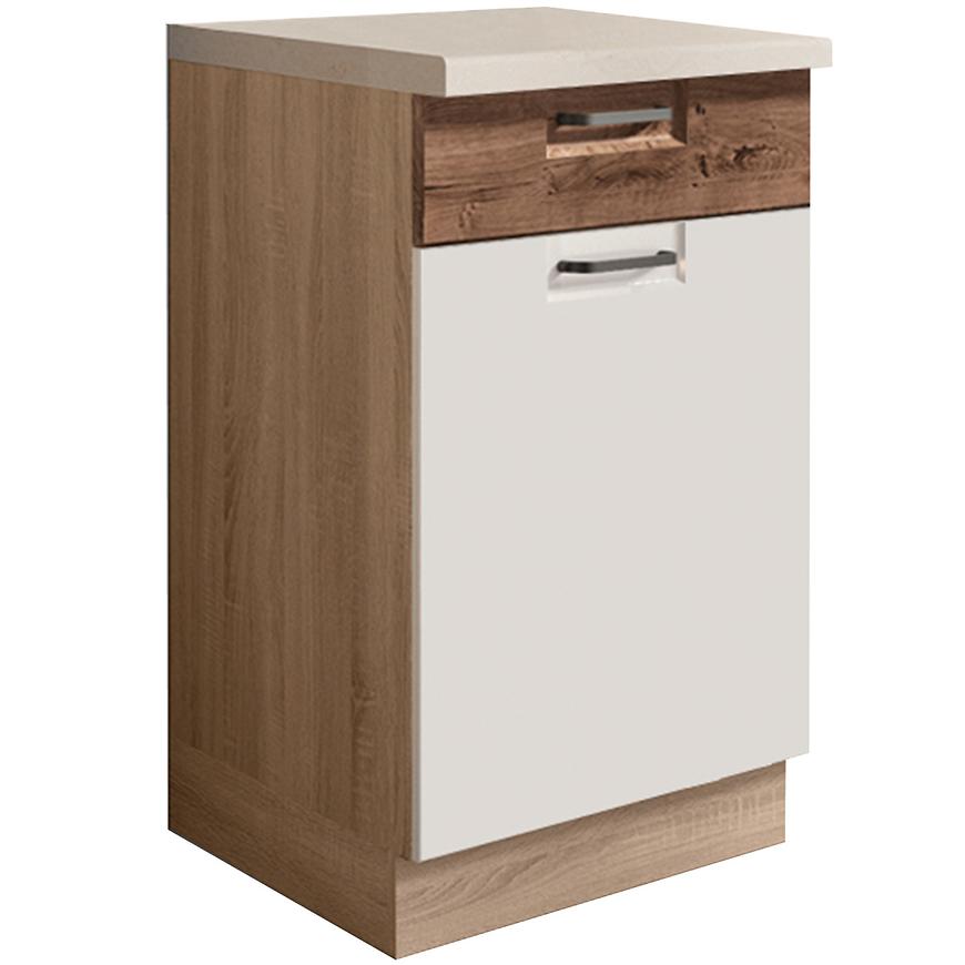 Kuchyňská Skříňka Favorit 3D Sonoma/White/Ribbeck