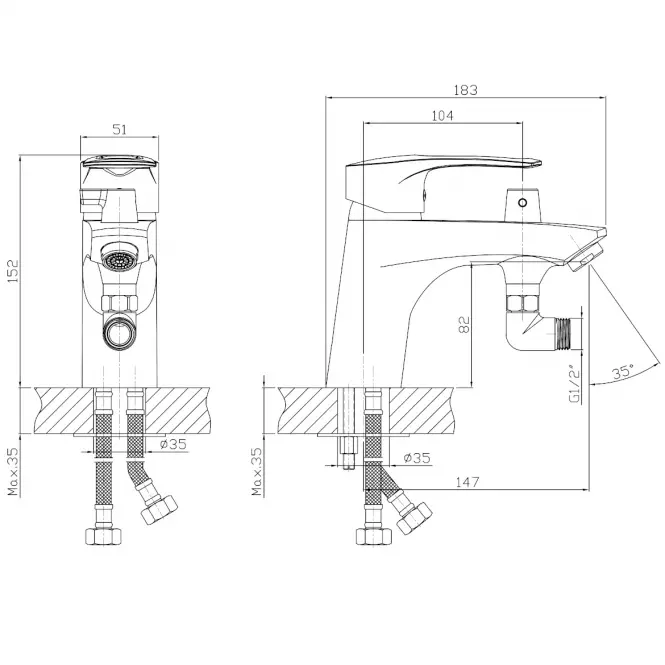 Stojící Vaňová Batéria Rea ZF308BW