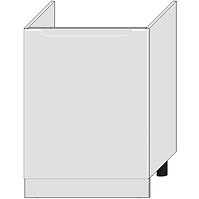 Kuchyňská skříňka Zoya D60zl Pl bílý puntík/bílá