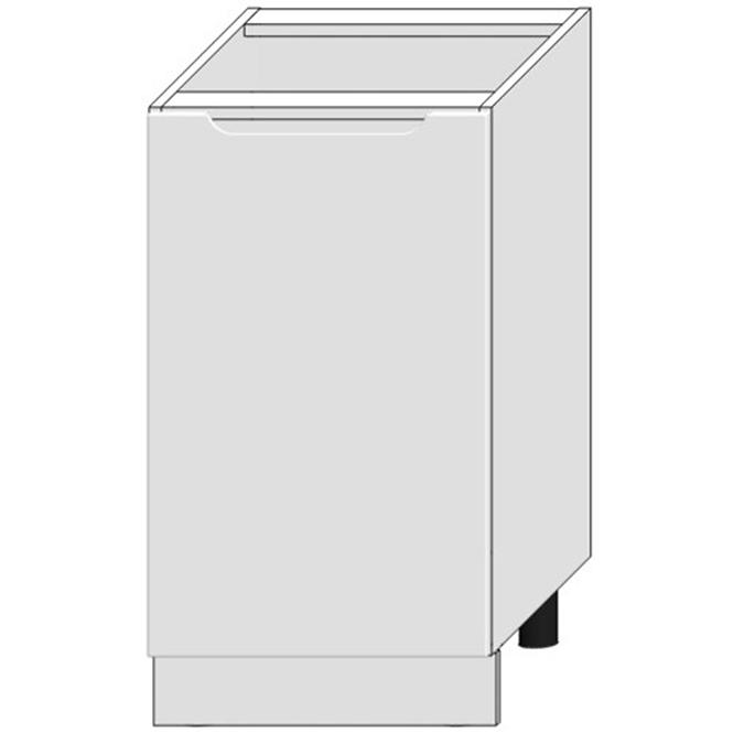 Kuchyňská skříňka Zoya D45 Pl bílý puntík/bílá