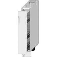 Kuchyňská skříňka Zoya D15 bílý puntík/bílá s cargo košem
