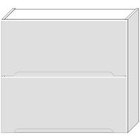 Kuchyňská skříňka Zoya W80grf/2 bílý puntík/bílá