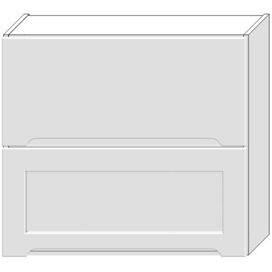 Kuchyňská skříňka Zoya W80grf/2 Sd bílý puntík/bílá