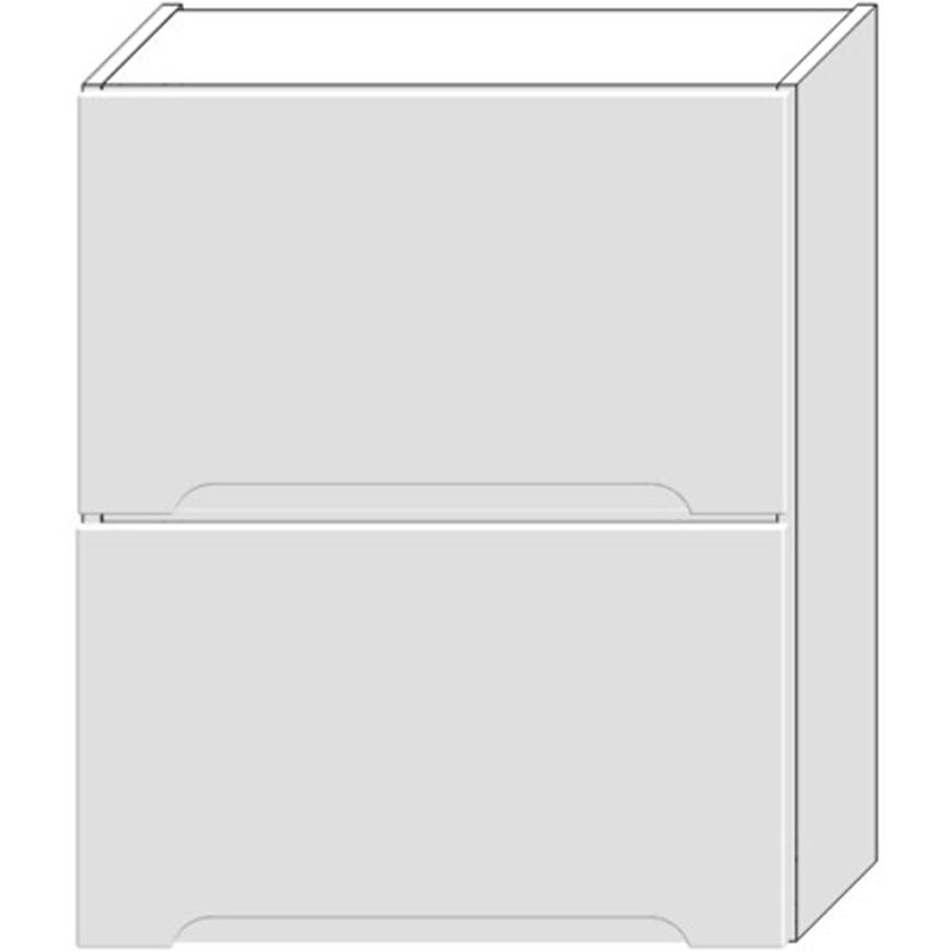 Kuchyňská skříňka Zoya W60grf/2 bílý puntík/bílá