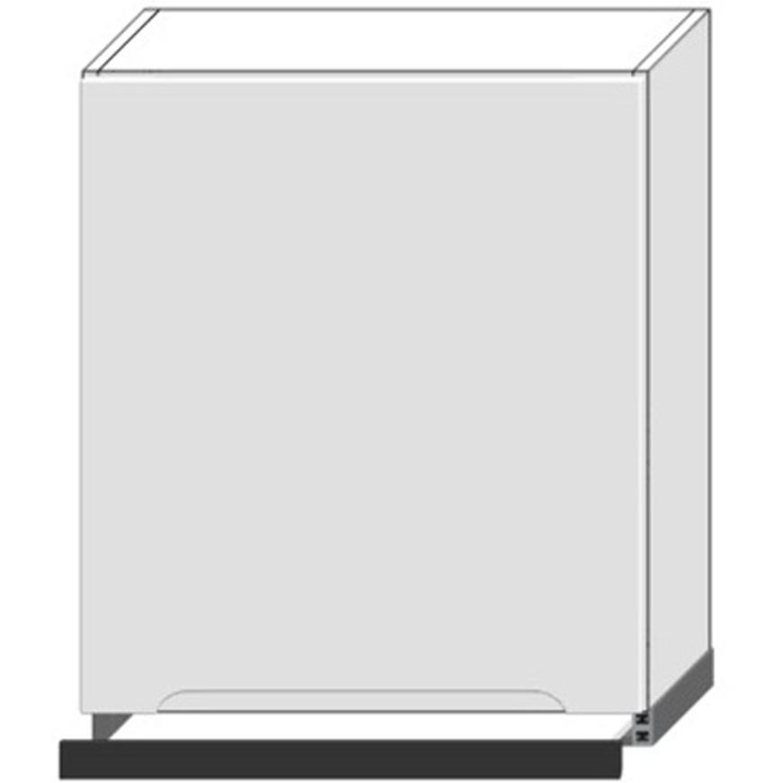 Kuchyňská Skříňka Zoya W60/68 Slim Pl Se Stříbrnou Digestoří Bílý Puntík/Bílý