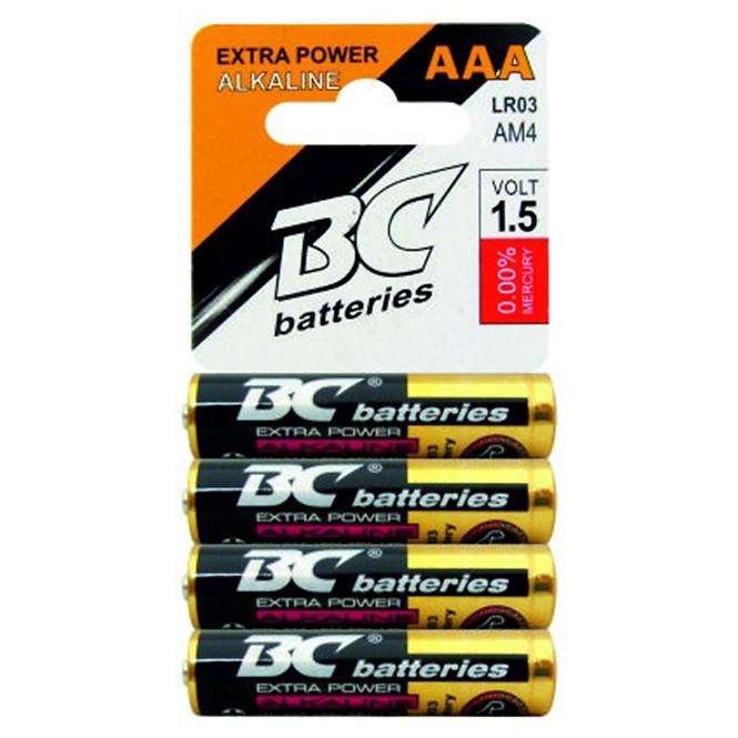 Baterie AAA alkalická mikrotužková   1,5V BCLR03  4Ks