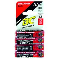 Baterie AAA zinkochloridová mikrotužková   1,5V BCR03/4P 4KS                    