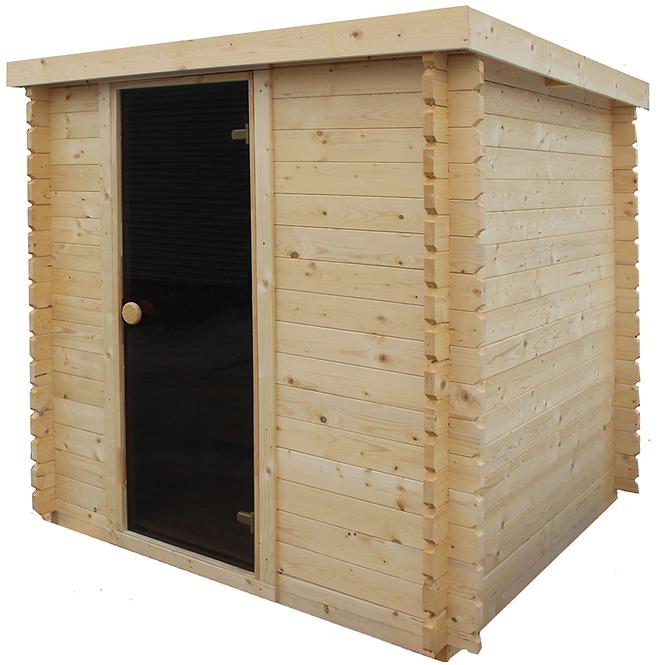 Venkovní hranatá sauna 2x2 m,2