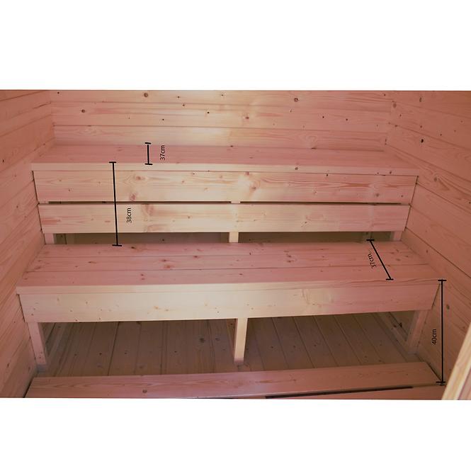 Venkovní hranatá sauna 2x2 m,4