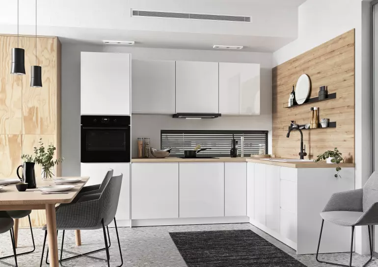 Kuchyňská skříňka Livia D60S/3 bílý puntík mat,4