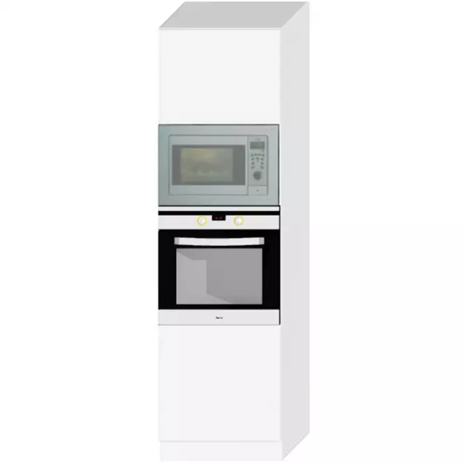 Kuchyňská skříňka Livia D60PK MV 2133 PL bílý puntík mat