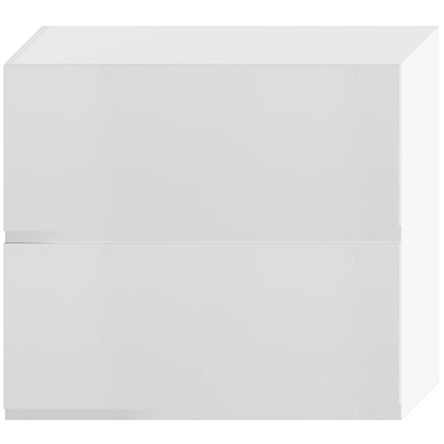 Kuchyňská skříňka Livia W80grf/2 světle šedá mat/bílá
