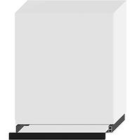Kuchyňská skříňka Livia W60/68 Slim Pl se stříbrnou digestoří bílá lesk/bílá