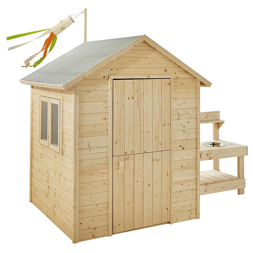 Dřevěný dětský domeček JASMINE 221x127x162 cm