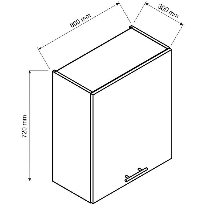 Kuchyňská Skříňka Denis W60su Alu bílý puntík