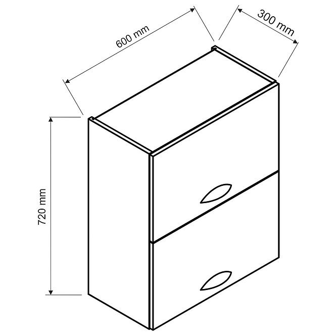 Kuchyňská Skříňka Denis W60grf/2 bílý puntík