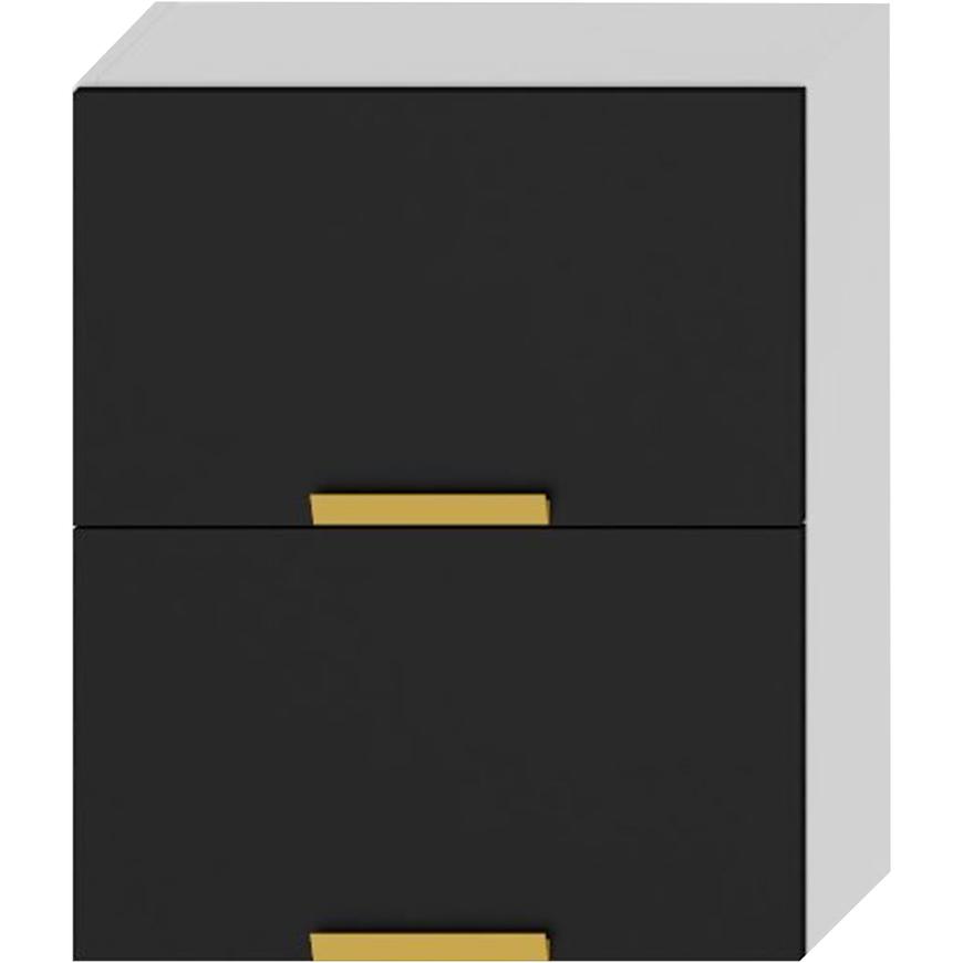 Kuchyňská Skříňka Denis W60grf/2 černá mat continental/bílá