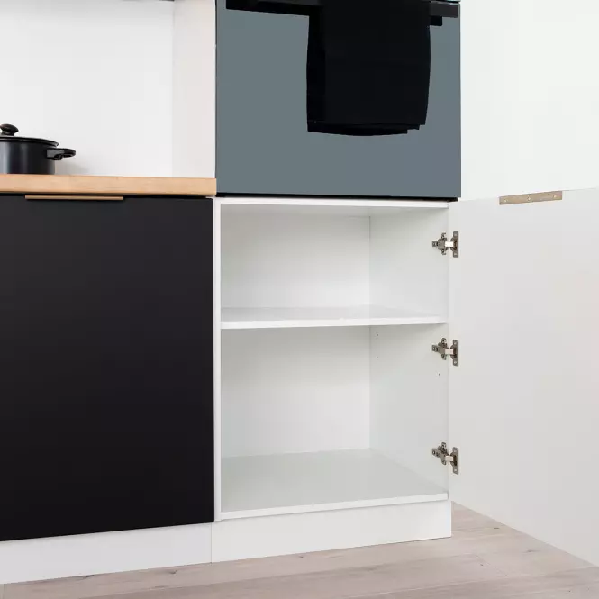 Kuchyňská Skříňka Denis W50okgr/560 černá mat continental/bílá,9