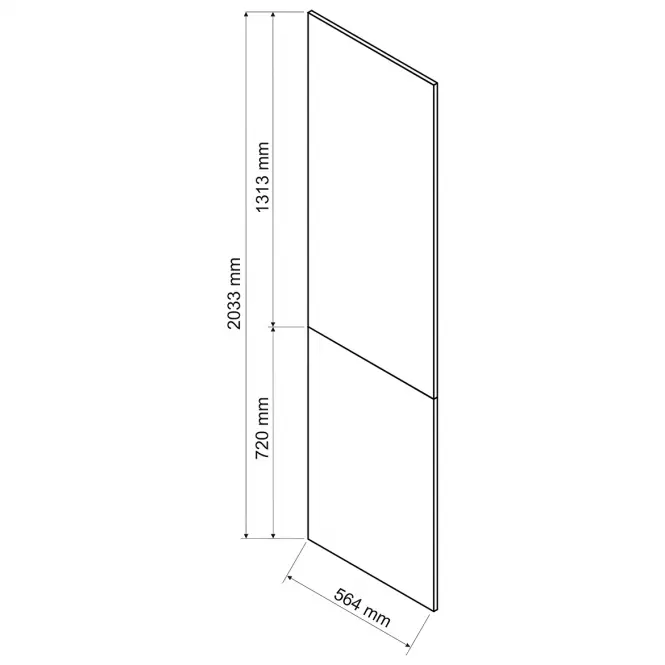 Boční Panel Livia 720 + 1313 Dub Taiga