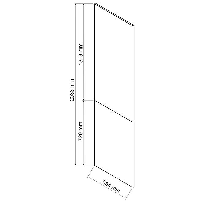 Boční Panel Oscar 720 + 1313 bílá lesk,2