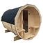Dřevěná sauna–sud 2.4m + kamna Harvia