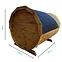Dřevěná sauna–sud 2.4m + kamna Harvia,2