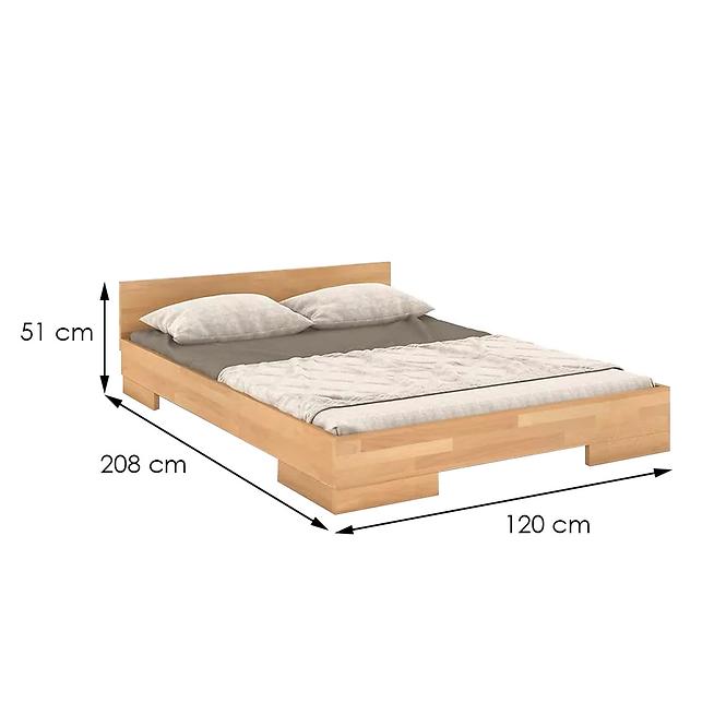 Dřevěná buková postel Skandica Spectrum Nízký 140x200 Přírodní,5