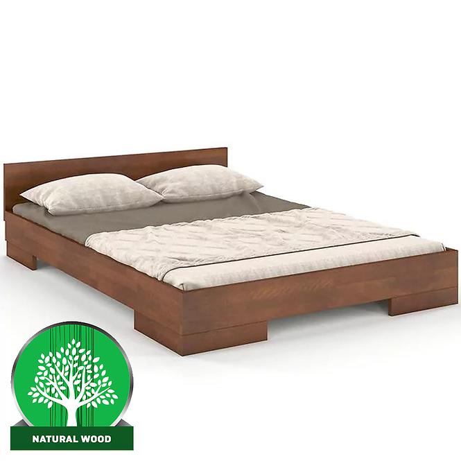 Dřevěná buková postel Skandica Spectrum Nízký 140x200 Ořech