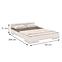 Dřevěná buková postel Skandica Spectrum Nízký 160x200 Bílý,3
