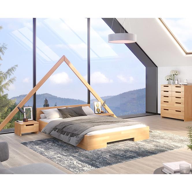 Dřevěná buková postel Skandica Spectrum Nízký 160x200 Přírodní
