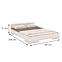 Dřevěná buková postel Skandica Spectrum Nízký 180x200 Bílý,3